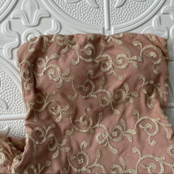 Lily Rose Strapless Ruffled Vintage Look Dress - Picture 2 of 4